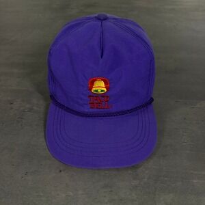 Vintage Taco Bell Purple Nylon Rope Snapback Hat Made in USA 90s‎ Logo Cap Men
